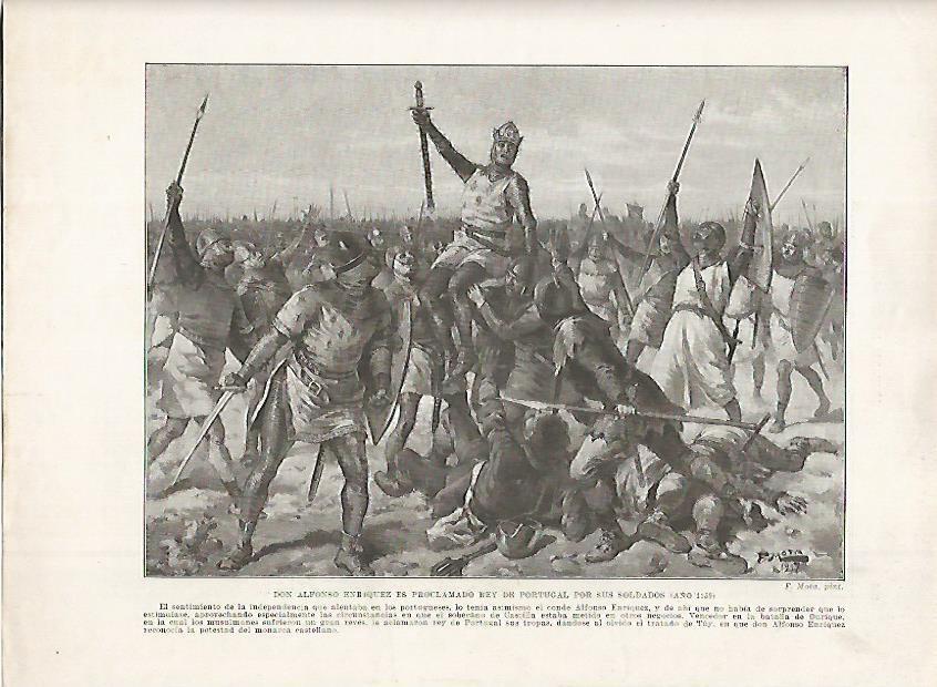 LAMINA 18198: Alfonso Enriquez es proclamado rey de Portugal en el 1139