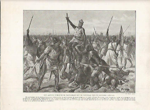 LAMINA 18198: Alfonso Enriquez es proclamado rey de Portugal en el 1139