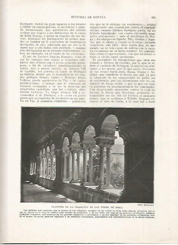 LAMINA 18197: Claustro de la Colegiata de San Pedro en Soria