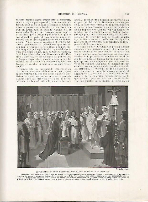 LAMINA 18196: Boda de Petronila y Ramon Berenguer IV en el 1137