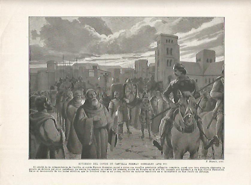 LAMINA 18190: Entierro del Conde de Castilla Fernan Gonzalez en el 970