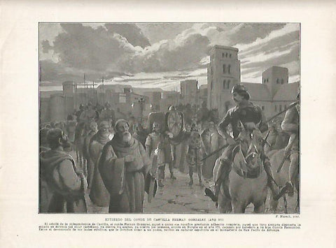 LAMINA 18190: Entierro del Conde de Castilla Fernan Gonzalez en el 970