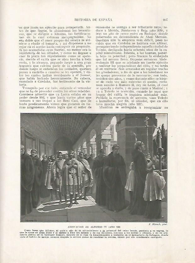 LAMINA 18185: Abdicacion de Alfonso IV en el 930