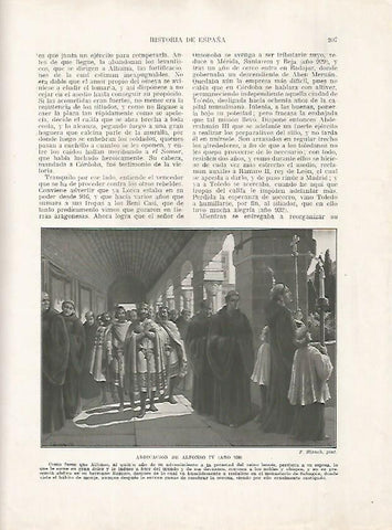LAMINA 18185: Abdicacion de Alfonso IV en el 930