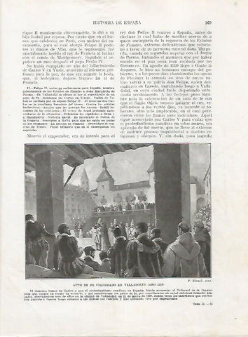 LAMINA 18048: Auto de fe en Valladolid en 1559