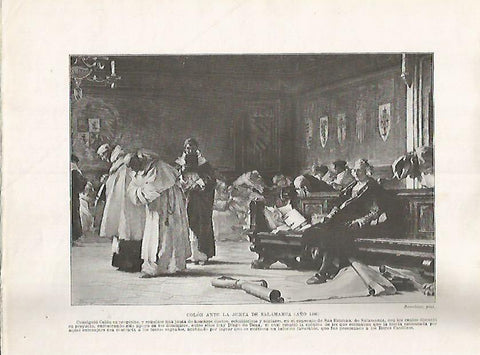 LAMINA 17912: Colon ante la Junta de Salamanca, 1486