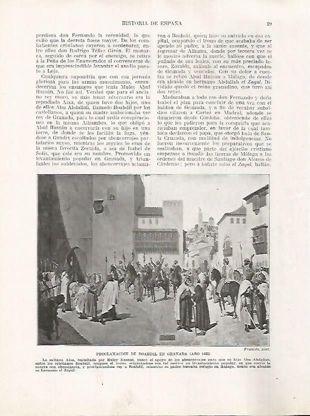 LAMINA 17902: Proclamacion de Boabdil en Granada, 1482