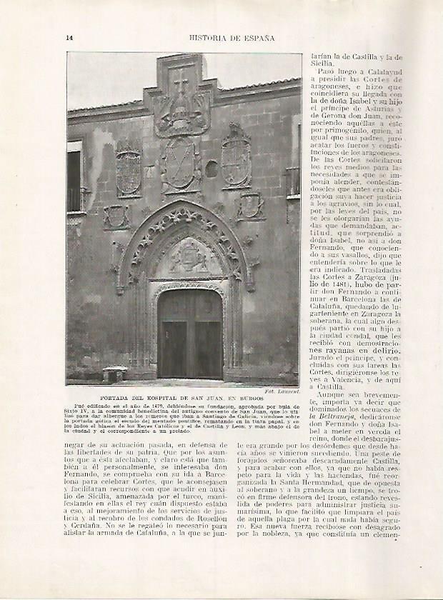 LAMINA 17898: Hospital de San Juan en Burgos