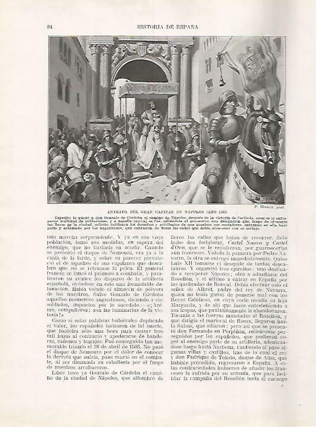 LAMINA 17939: Entrada del Gran Capitan en Napoles, 1503