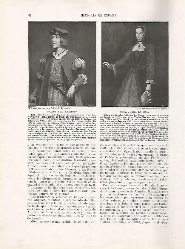 LAMINA 17938: Felipe I el Hermoso y Juana la Loca