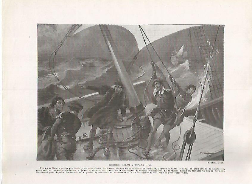 LAMINA 17937: Regreso de Colon en 1504