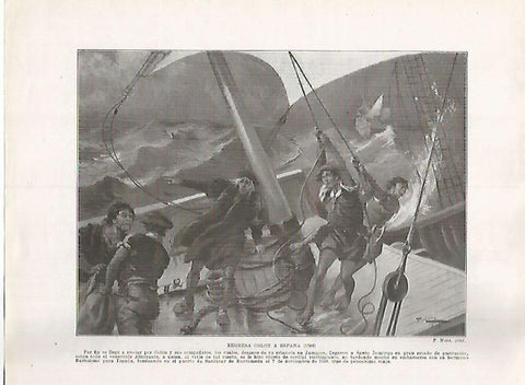 LAMINA 17937: Regreso de Colon en 1504