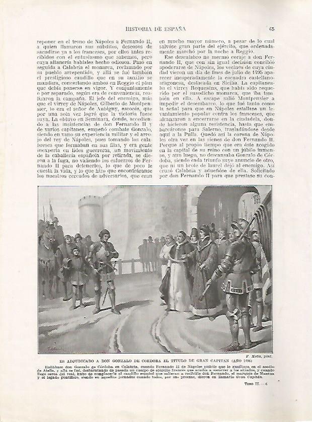LAMINA 17930: El Gran Capitan Gonzalo de Cordoba