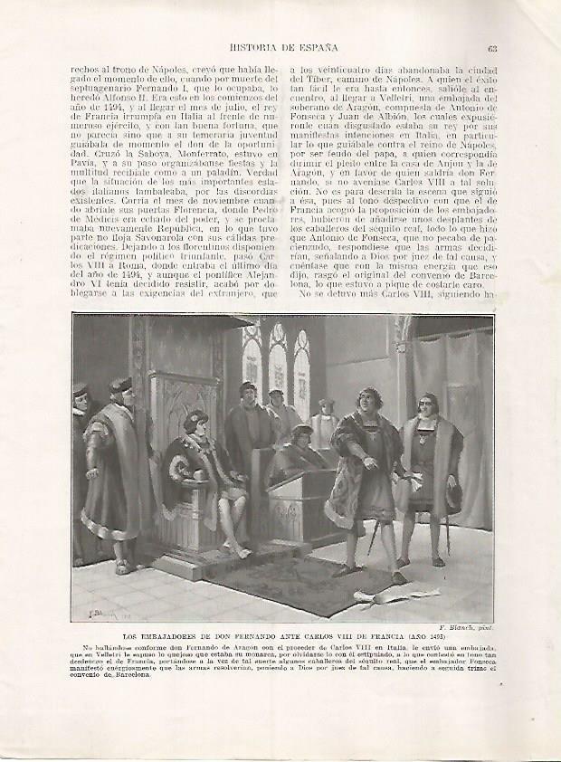 LAMINA 17927: Los embajadores de Fernando el Catolico ante Carlos VIII de Francia