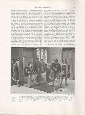 LAMINA 17927: Los embajadores de Fernando el Catolico ante Carlos VIII de Francia