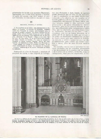 LAMINA 17925: El trascoro de la Catedral de Toledo