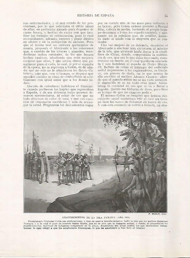 LAMINA 17923: Descubrimiento de la isla de Jamaica, 1494