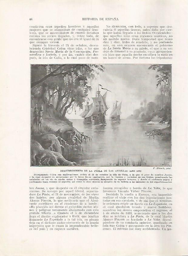 LAMINA 17917: Descubrimiento de la Perla de las Antillas, 1492