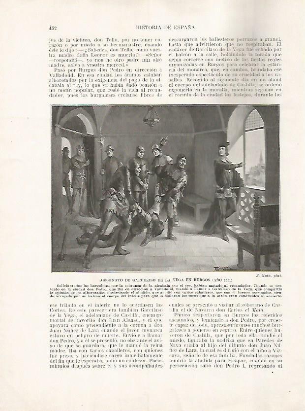 LAMINA 17853: Asesinato de Garcilaso de la Vega en Burgos, 1351