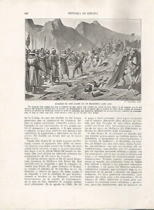 LAMINA 17849: Muerte de Jaime III en Mallorca
