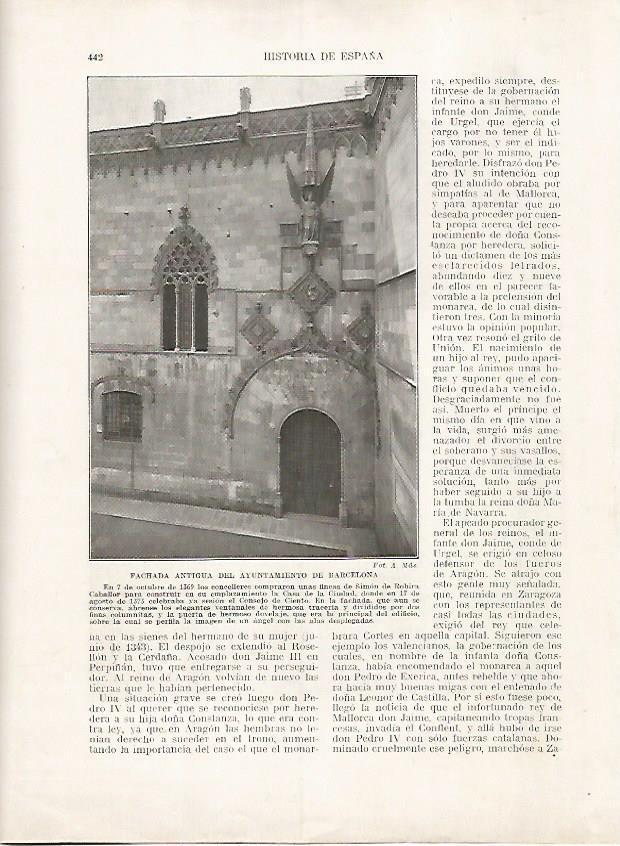 LAMINA 17847: Antigua fachada del Ayuntamiento de  Barcelona