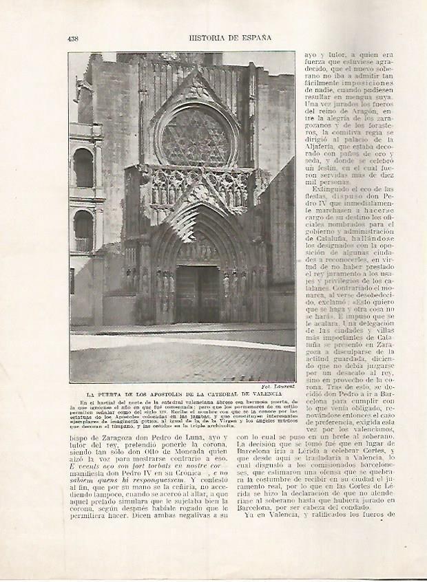 LAMINA 17845: Puerta de los Apostoles de la Catedral de Valencia