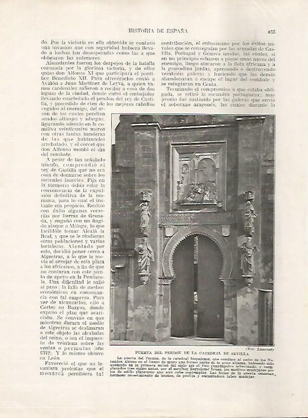 LAMINA 17842: Puerta del Perdon de la Catedral de Sevilla