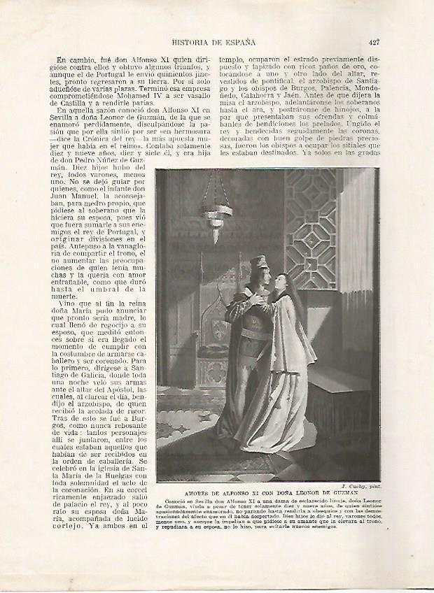 LAMINA 17839: Alfonso II y Leonor de Guzman