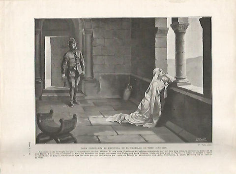 LAMINA 17838: Constanza recluida en el castillo de Toro, 1327