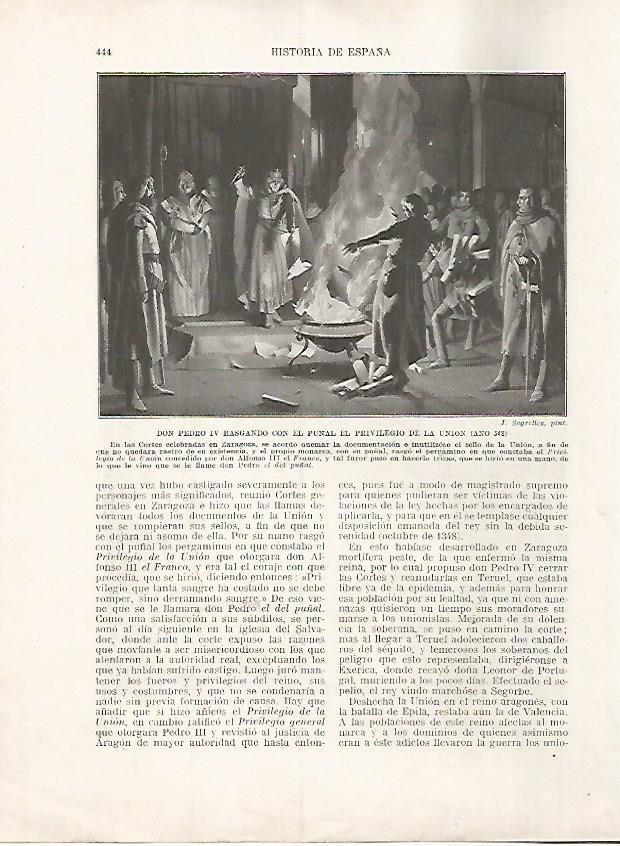 LAMINA 17848: Pedro IV rasgando el Privilegio de la Union