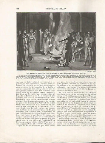 LAMINA 17848: Pedro IV rasgando el Privilegio de la Union