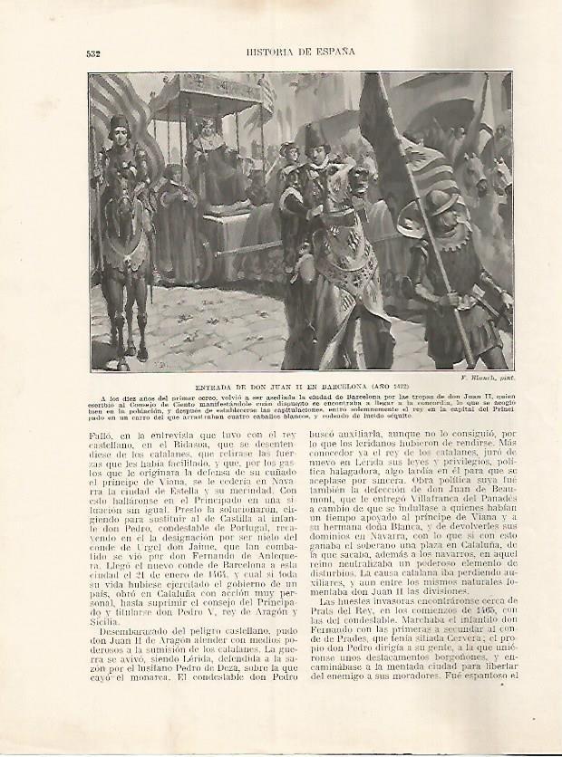 LAMINA 17885: Entrada de Juan II en Barcelona, 1472