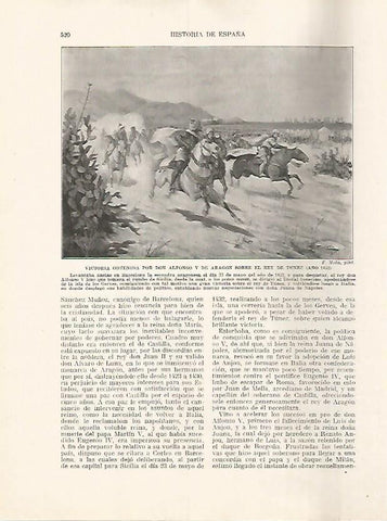 LAMINA 17878: Victoria de Alfonso V de Aragon sobre el rey de Tunez, 1432