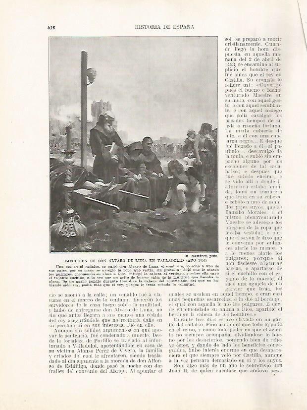 LAMINA 17876: Ejecucion de Alvaro de Luna en Valladolid, 1453