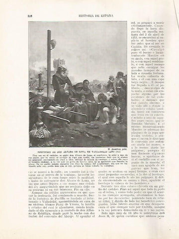 LAMINA 17876: Ejecucion de Alvaro de Luna en Valladolid, 1453