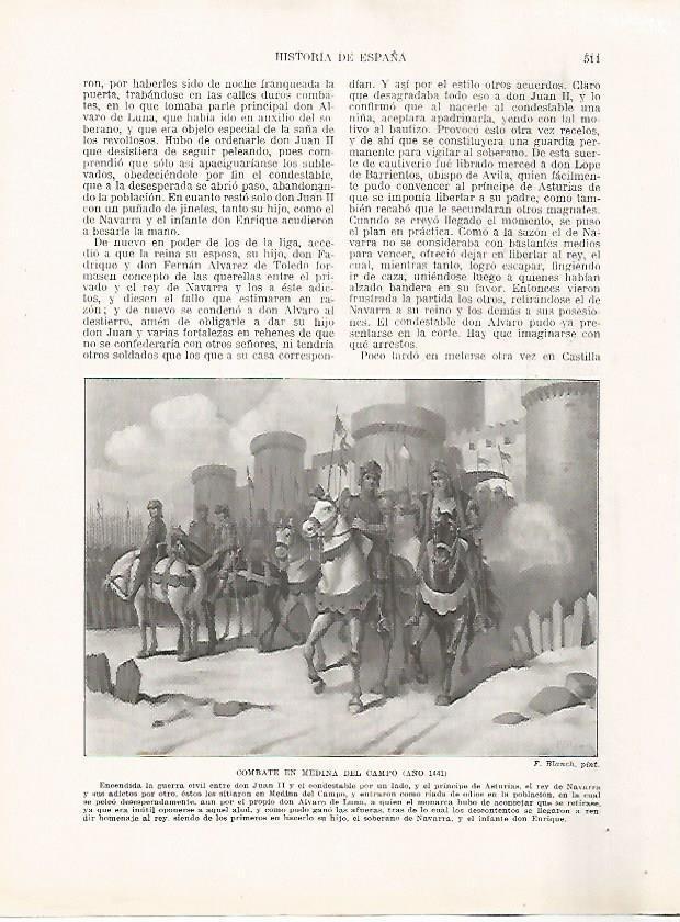 LAMINA 17874: Combate en Medina del Campo, 1441