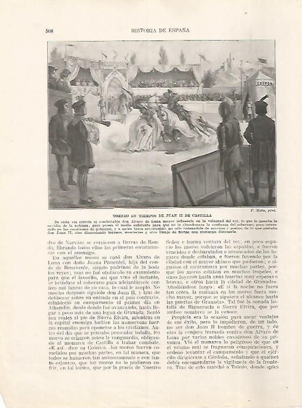 LAMINA 17871: Torneo en tiempos de Juan II de Castilla