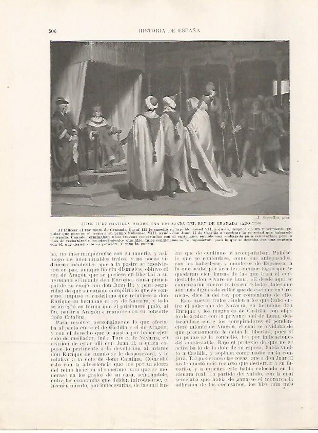 LAMINA 17870: Juan II de Castilla y la embajada del rey de Granada, 1430