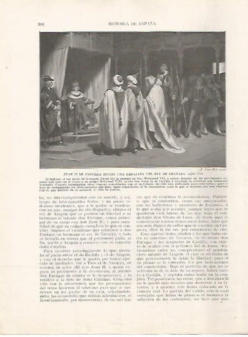 LAMINA 17870: Juan II de Castilla y la embajada del rey de Granada, 1430