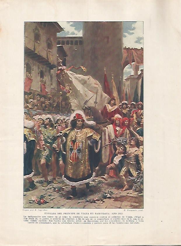 LAMINA 17865: Entrada del Principe de Viana en Barcelona, 1461