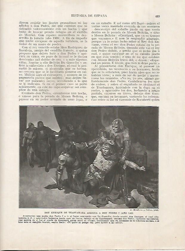 LAMINA 18258: Enrique de Trastamara asesina a Pedro I en el 1369