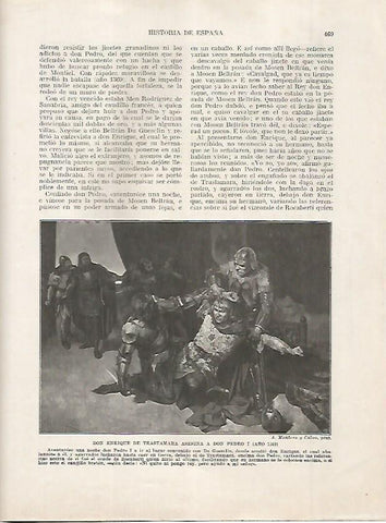 LAMINA 18258: Enrique de Trastamara asesina a Pedro I en el 1369