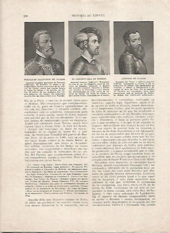 LAMINA 18018: El Condestable de Borbon, Francisco de Avalos y Alfonso de Avalos
