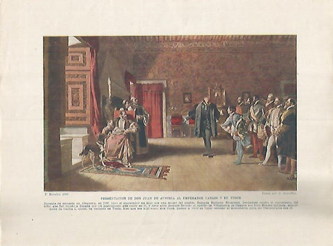LAMINA 18019: Don Juan de Austria y Carlos V en Yuste
