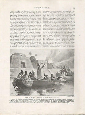LAMINA 18006: Toma de Mexico y prision de Cuahumetoc, 1521