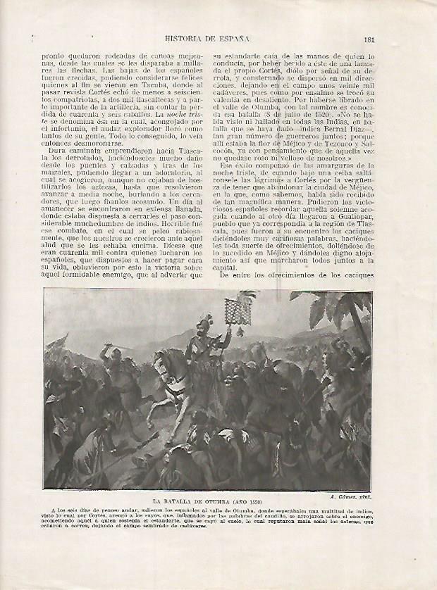 LAMINA 18003: Batalla de Otumba en el año 1520
