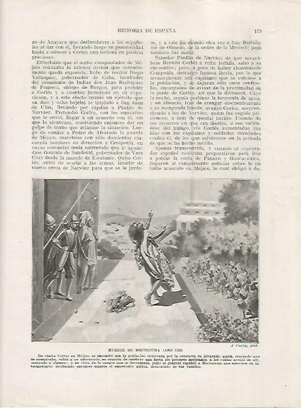 LAMINA 18002: Muerte de Moctezuma en 1520