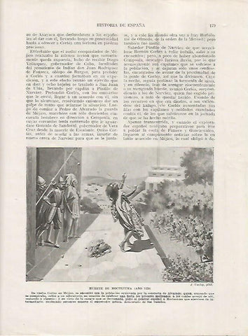 LAMINA 18002: Muerte de Moctezuma en 1520