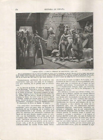 LAMINA 18000: Cortes empresona a Moctezuma en el año 1519