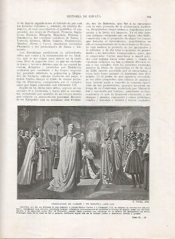 LAMINA 18020: Coronacion de Carlos I en Bolonia, año 1530